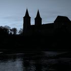 Schloss Rochlitz in der Abenddämmerung