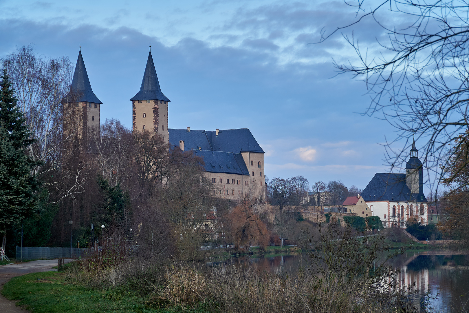 Schloss Rochlitz mit Kirche