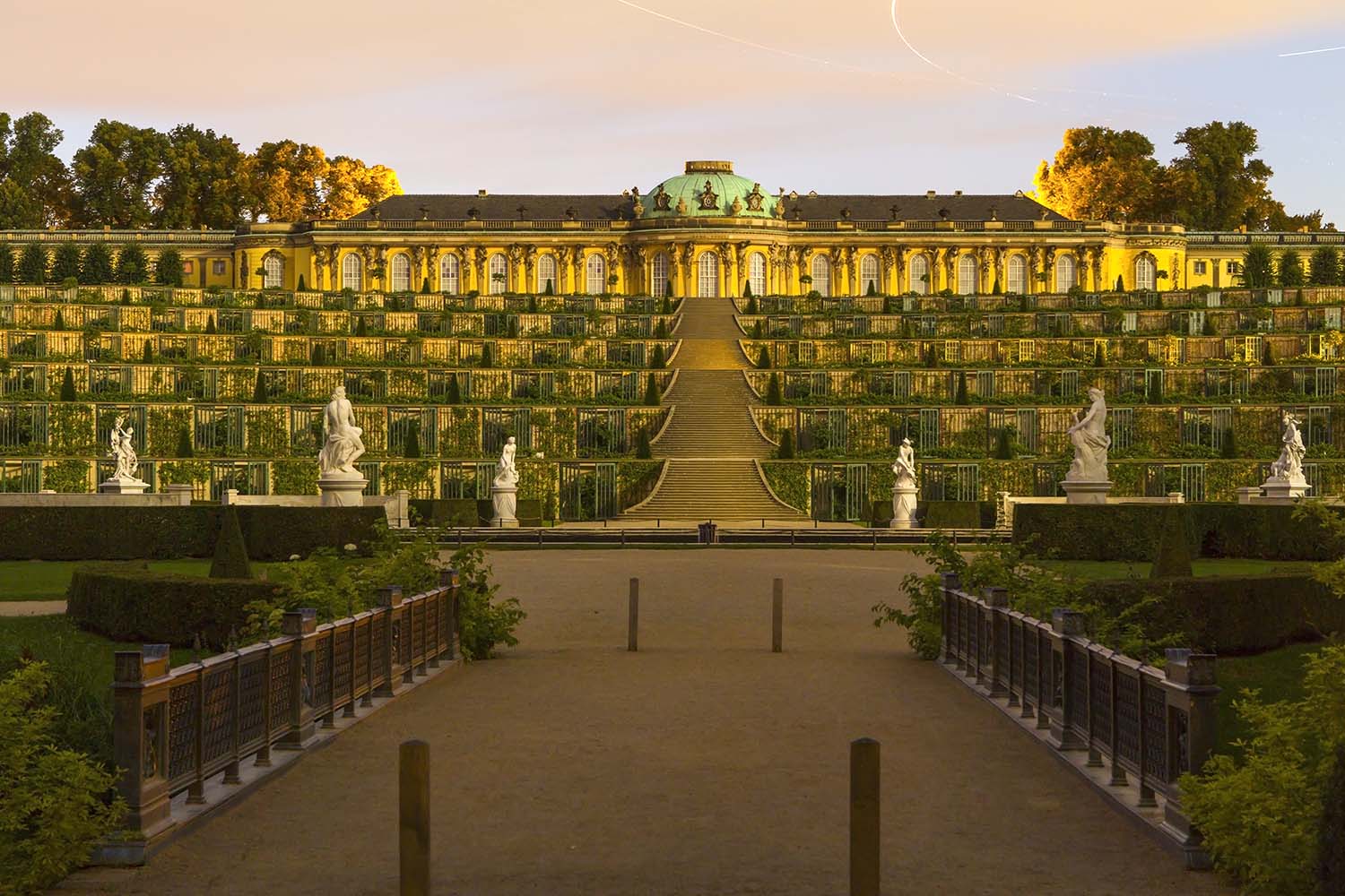 Schloss Sanssouci bei Nacht