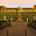 Schloss Sanssouci bei Nacht