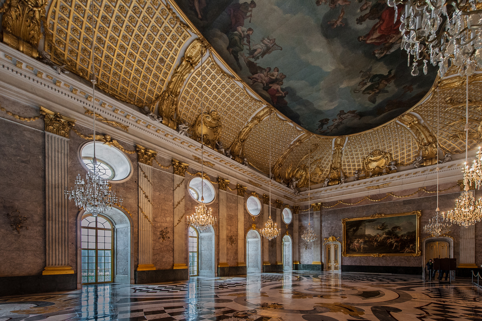 Schloss Sanssouci / Marmorsaal im Neuen Palais