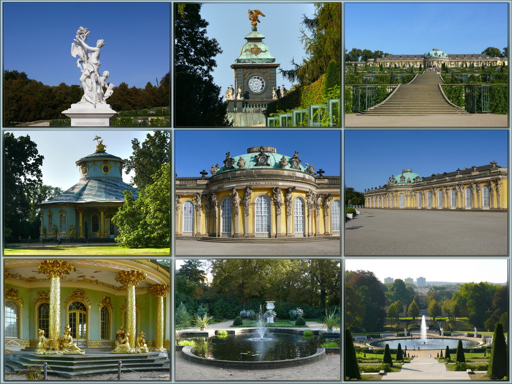 Schloß Sanssouci mit Park und Chinesischem Teehaus in Potsdam