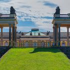 Schloss Sanssouci von hinten 