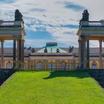 Schloss Sanssouci von hinten 