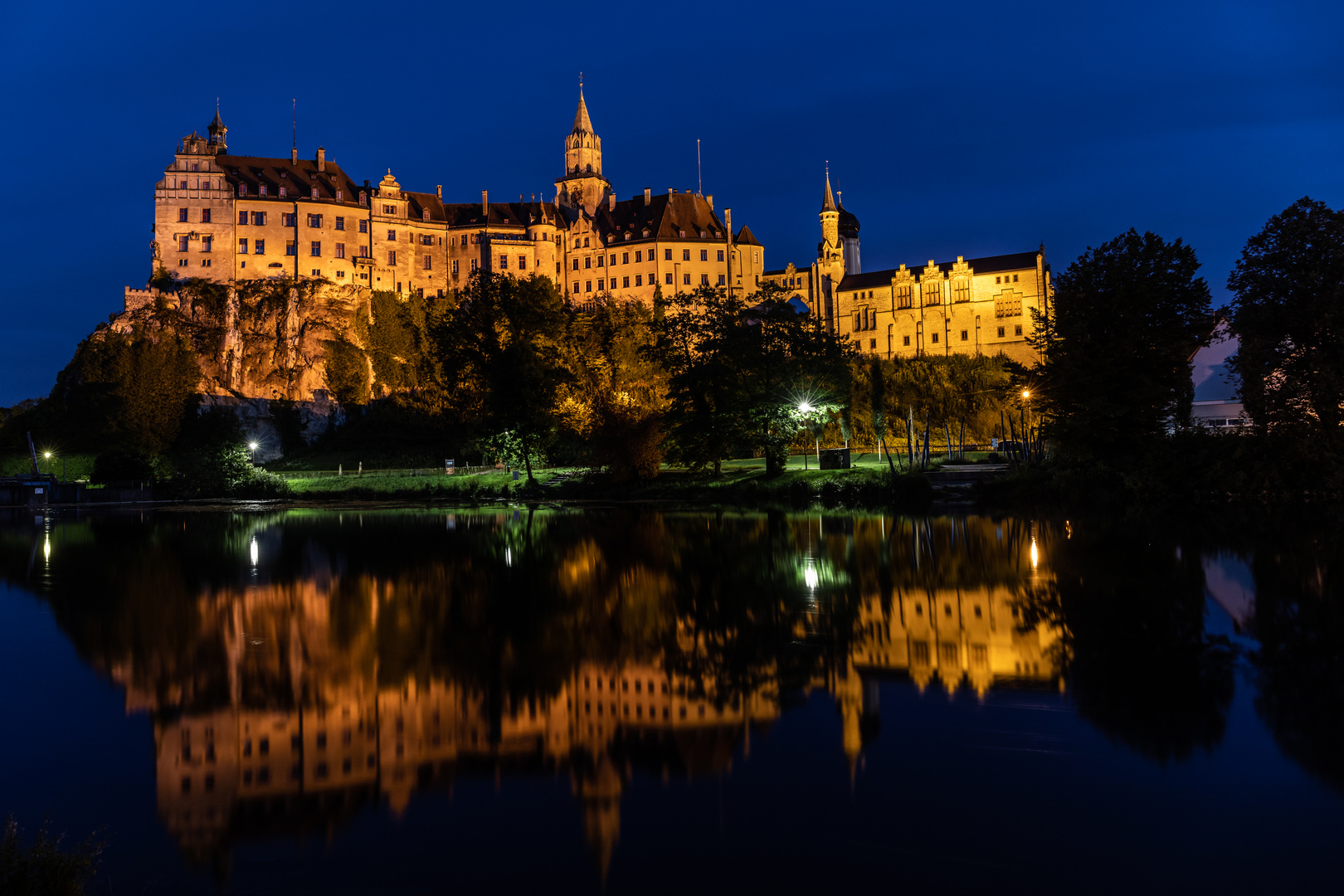 Schloss Sigmaringen zur blauen Stunde