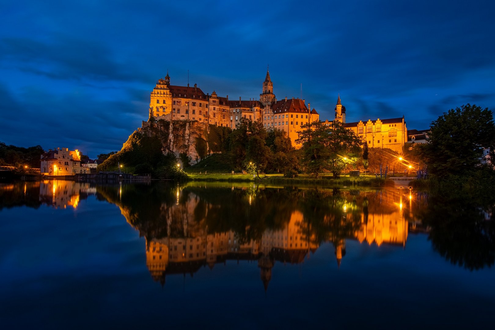 Schloss Sigmaringen zur blauen Stunde