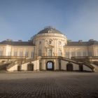 Schloss Solitude bei Nebel