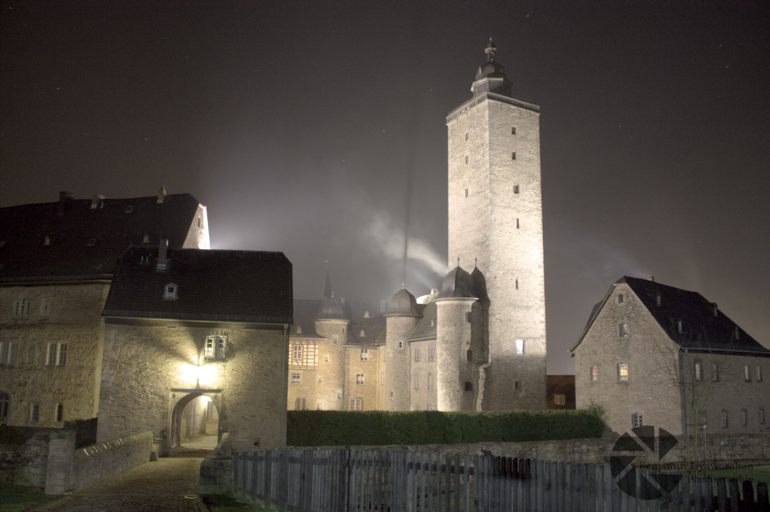 Schloß Steinau bei Nacht