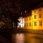 Schloss Strünkede bei Nacht, Herne (Rechtsansicht)