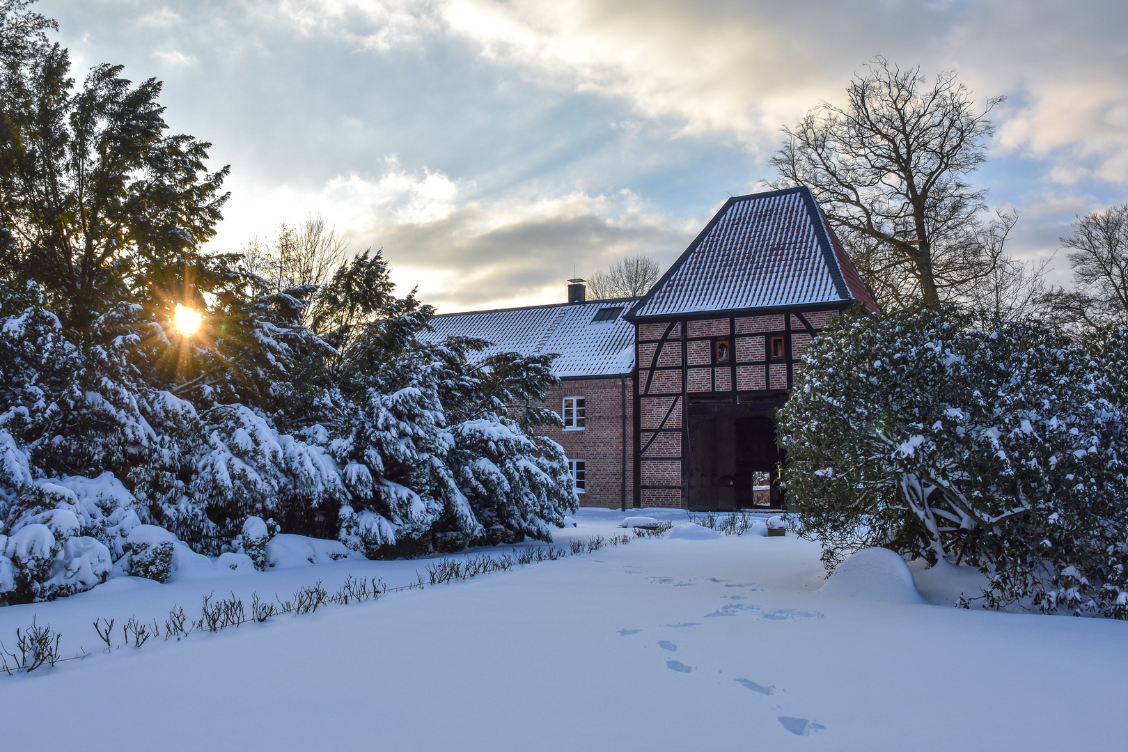 Schloss Sythen im Winter