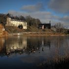 Schloss und Kirche in Stiege