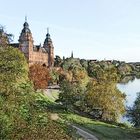 Schloss und Main Aschaffenburg als Zeichnung