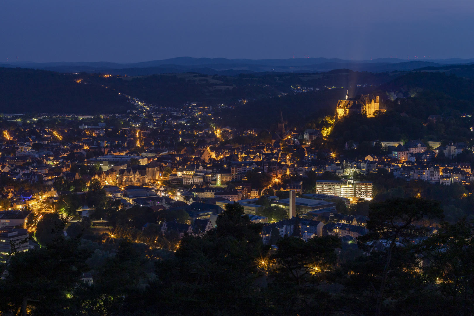 Schloss und Stadt Marburg....