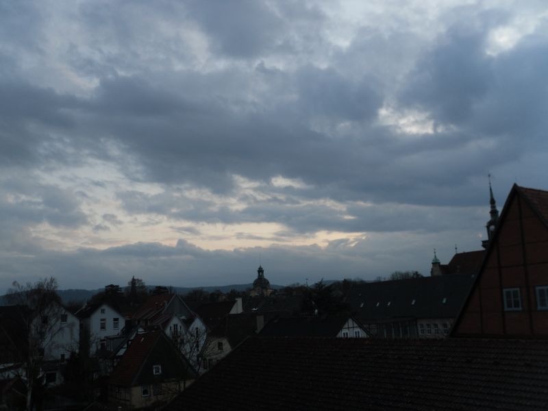 Schloss unter Wolken