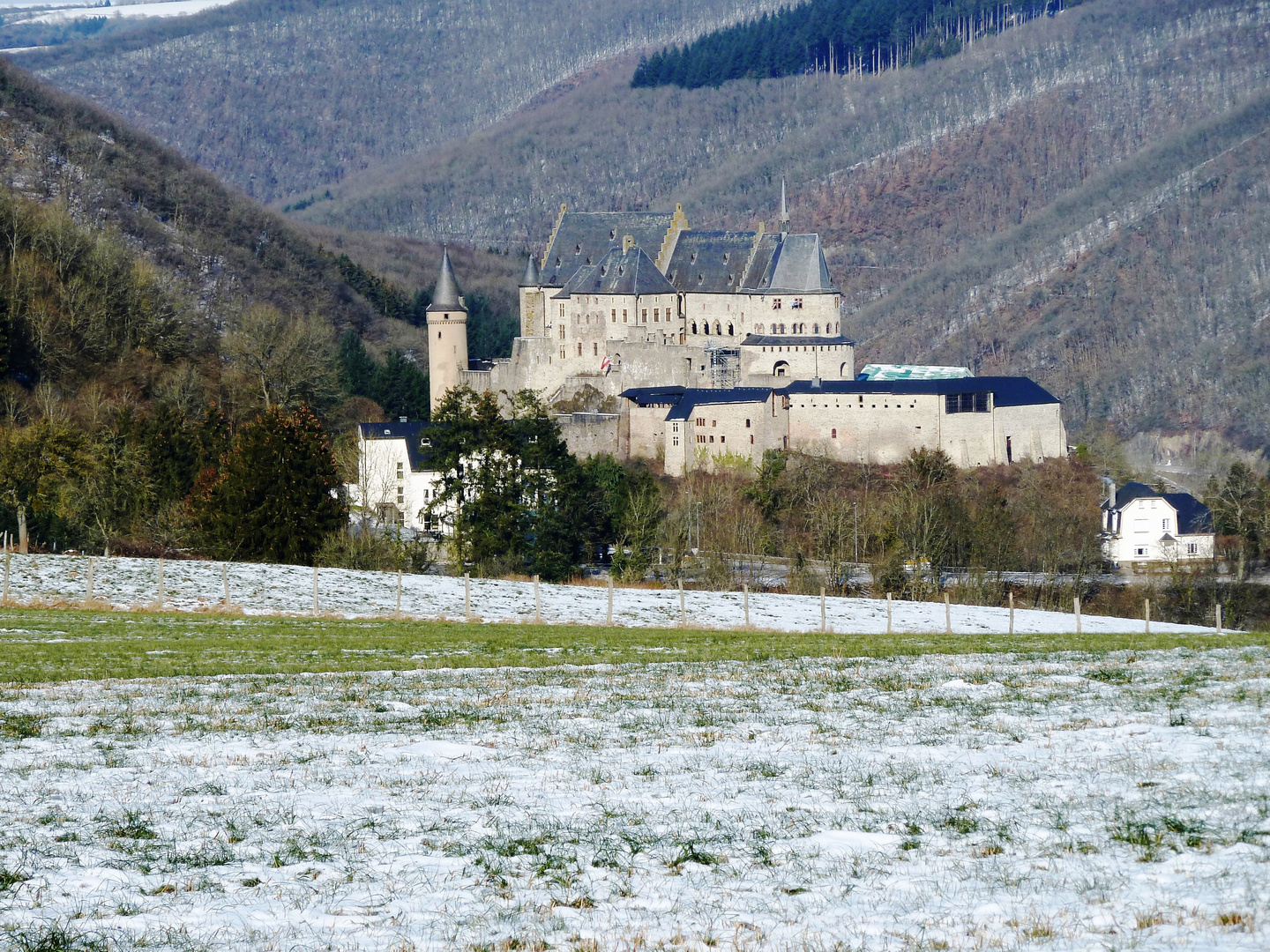 Schloss Vianden im Winter