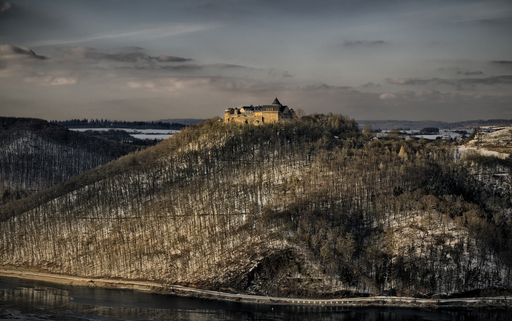 Schloss Waldeck im Winterschlaf