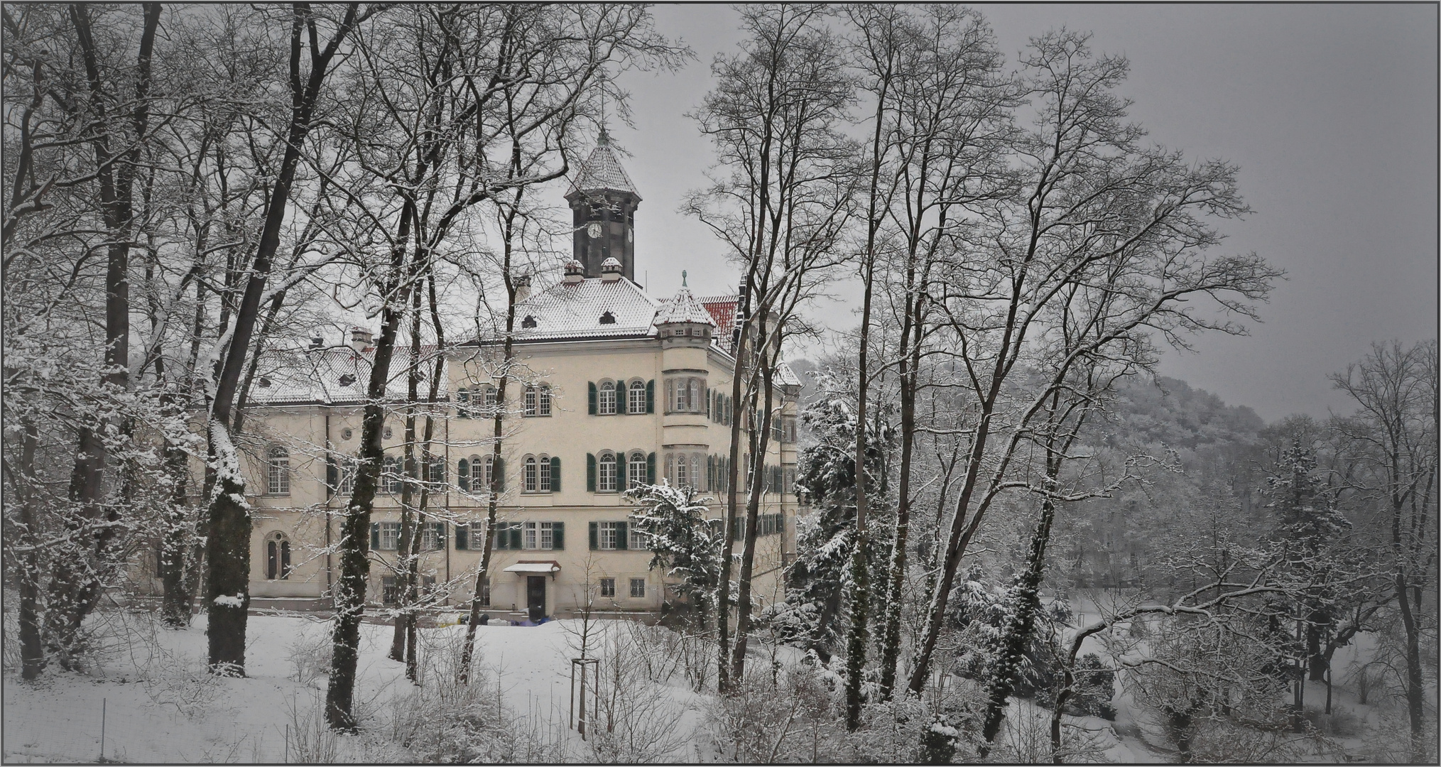 Schloss Waldenburg  im Schnee......