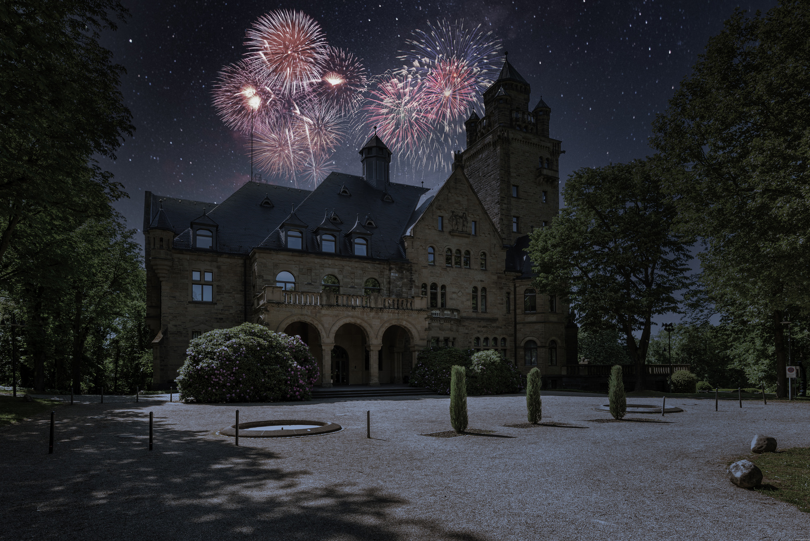 Schloss Waldthausen-fireworks