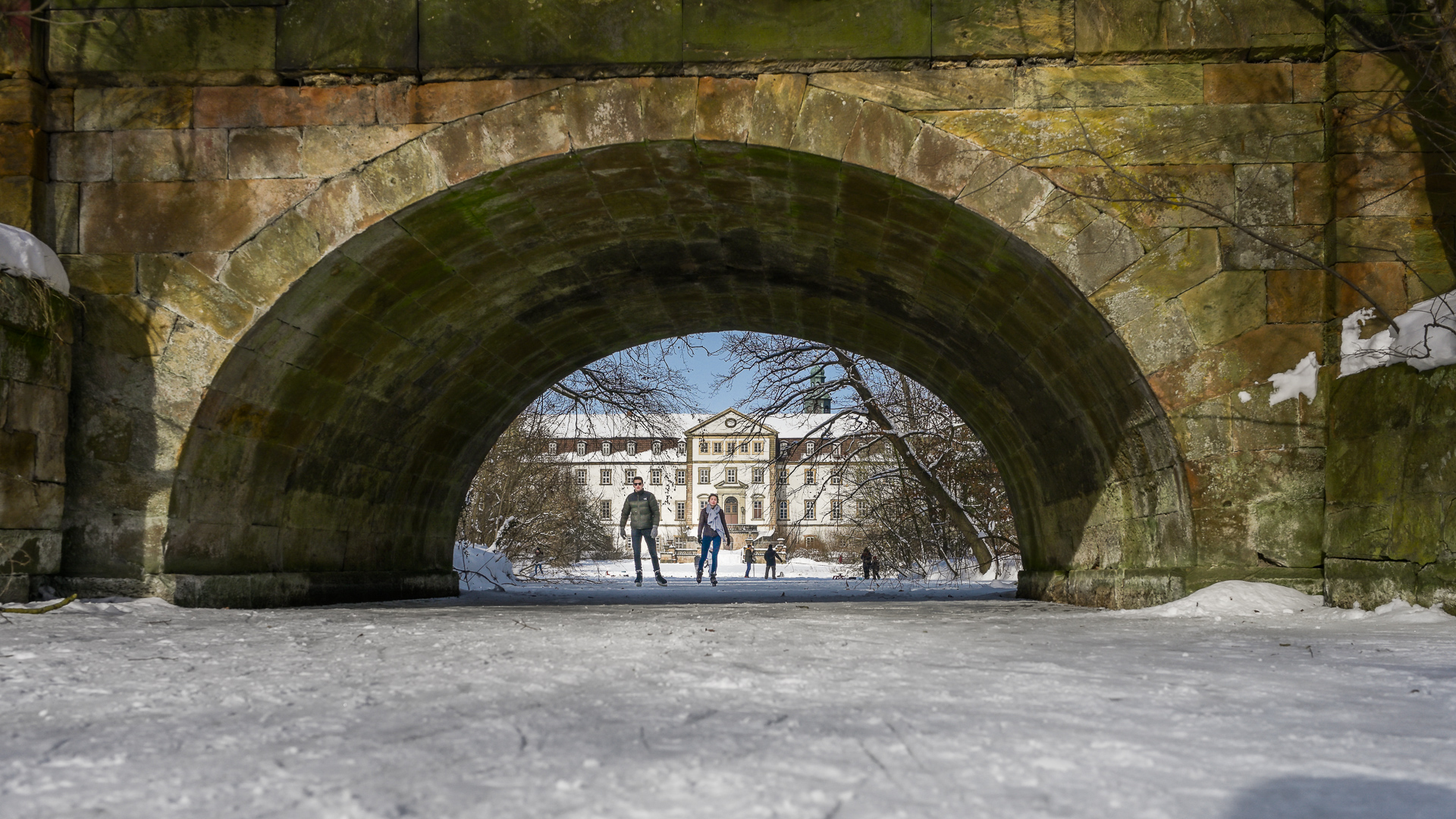 Schloss-Weiher im Winter