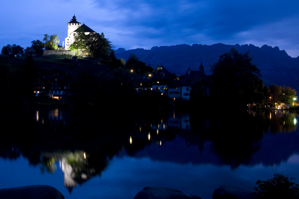 Schloss Werdenberg bei Nacht