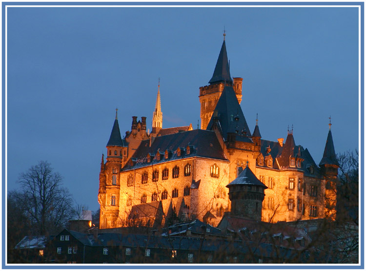 Schloß Wernigerode am Abend