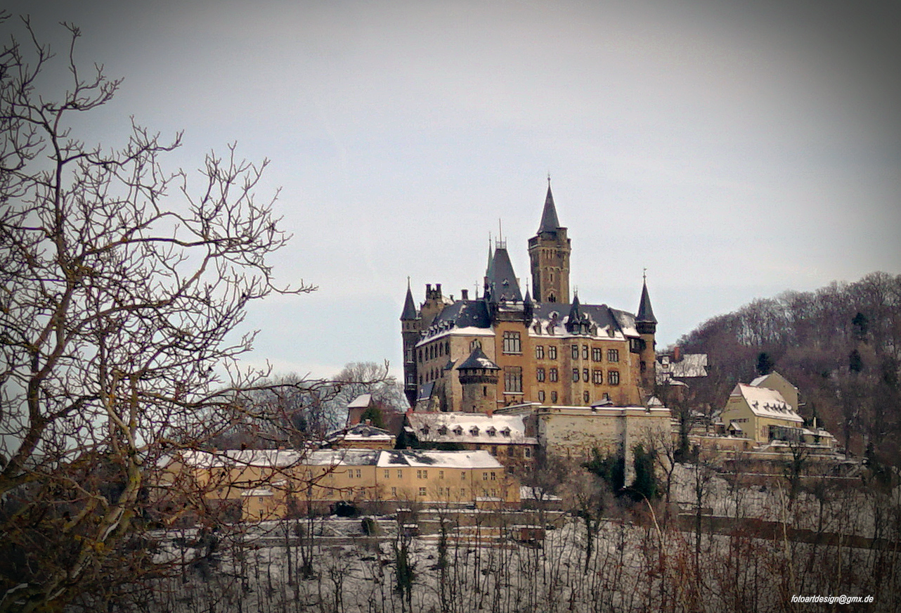 Schloss Wernigerode im Schnee