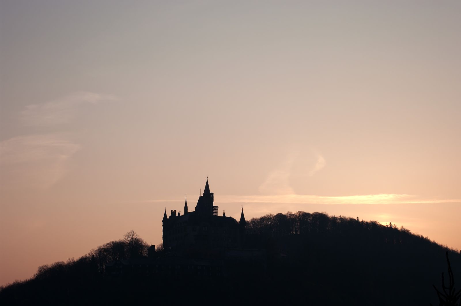 Schloss Wernigerode im Sonnenaufgang