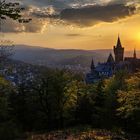 Schloss Wernigerode mit Blick zum Brocken