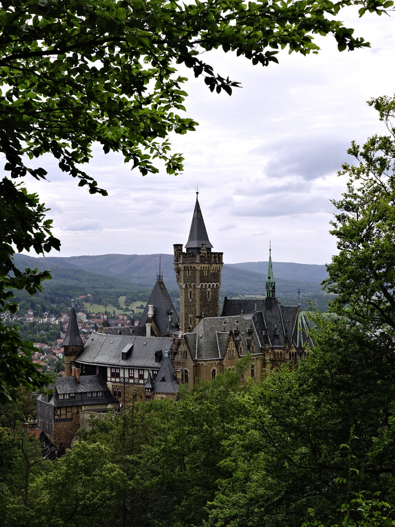 Schloss Wernigerode vom Agnesberg aus