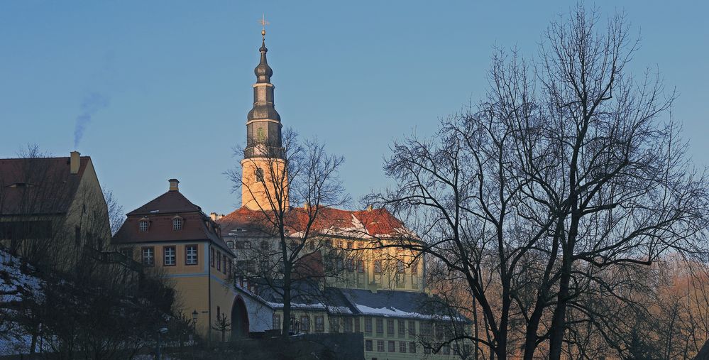 Schloß Wesenstein zum Start der Fahrt ins Osterzgebirge