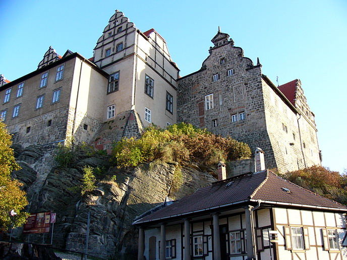 Schlossaufgang zum Quedlinburger Schloss