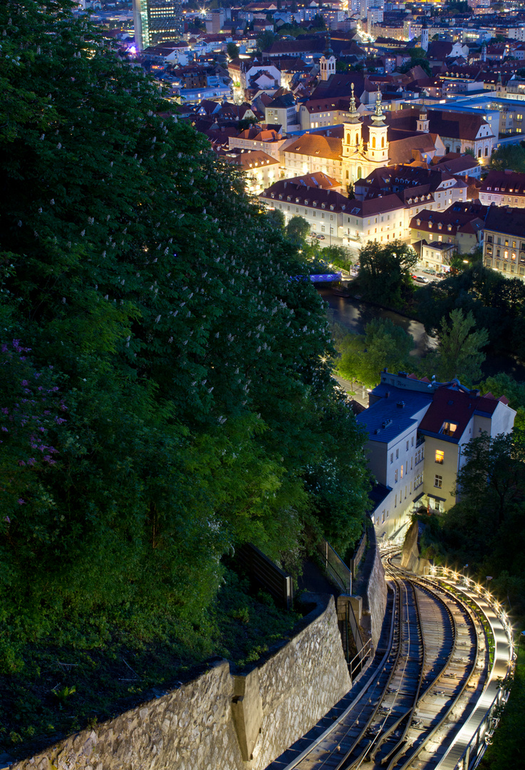 Schloßbergbahn mit Graz