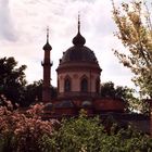 Schlossgarten in Schwetzingen bei Heidelberg zur Apfelblüte