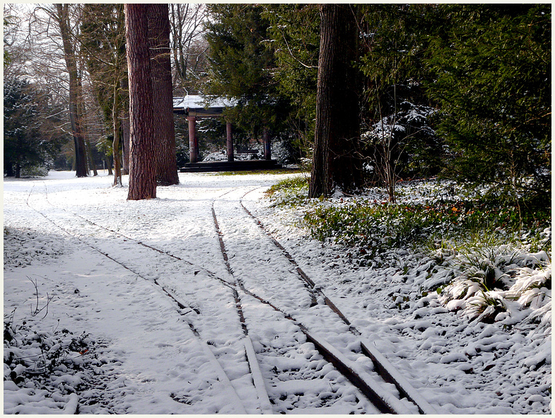 schlossgarten karlsruhe, mit "ganz viel" schnee,