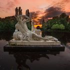 Schlossgarten Schwetzingen Sonnenuntergang