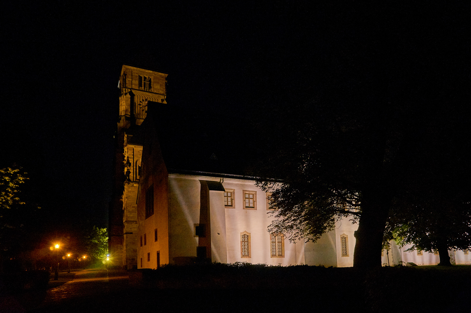 Schlosskirche bei Nacht