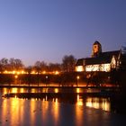 Schloßkirche mit Schloßteich in Chemnitz