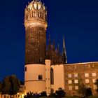 Schlosskirche Wittenberg bei Nacht