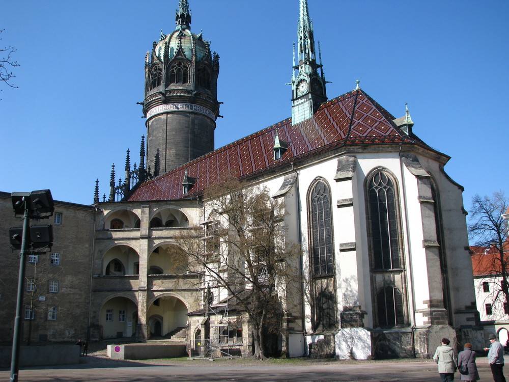 schlosskirche zu wittenberg/sachsen anhalt