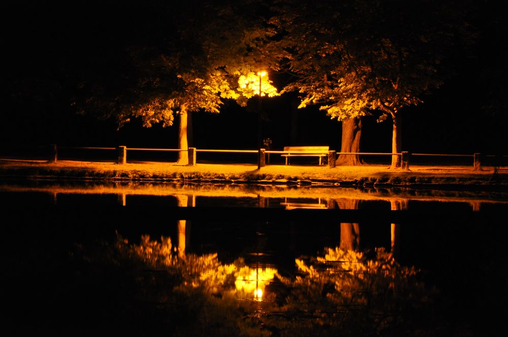 Schlosspark bei Nacht...