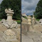 Schloßpark in Cesky Krumlov (3D Kreuzblick)