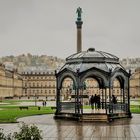 Schloßplatz beim Regen