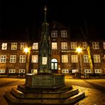 Schlossplatz in Rendsburg mit dem alten Hospiz zum Heiligen Geist