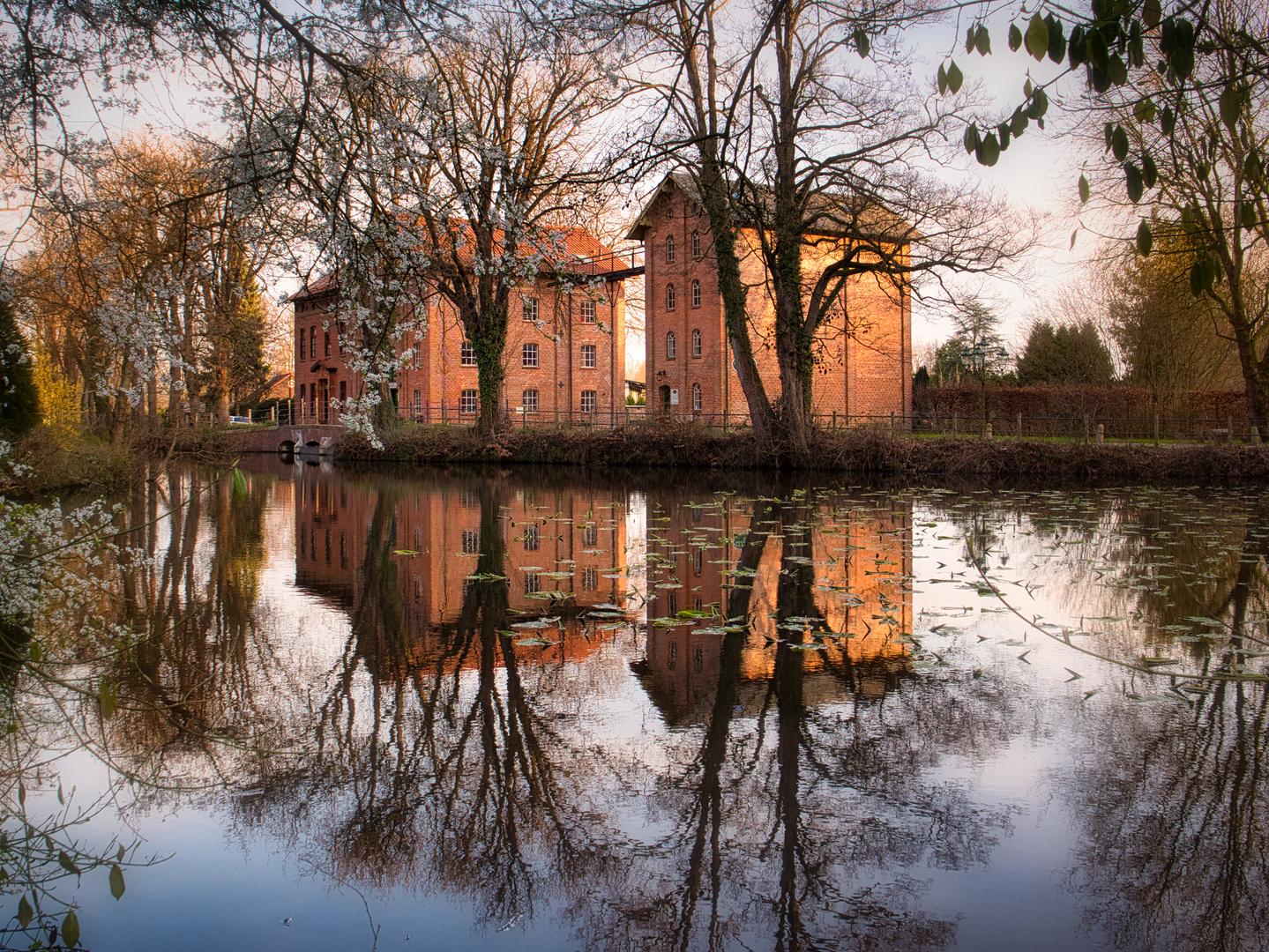 Schlossteich am Abend