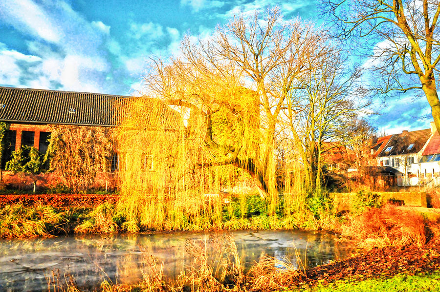 Schlossteich_Burg_Linn_HDR