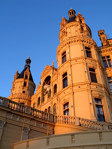 Schlossturm im Abendlicht