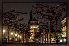 Schloßturm mit Platanenallee