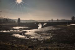 Schluchsee im Schwarzwald ohne Wasser