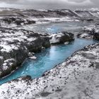 Schlucht der"Hvitá" stromabwärts des Gullfoss