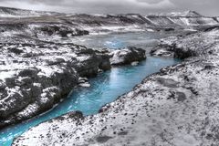 Schlucht der"Hvitá" stromabwärts des Gullfoss